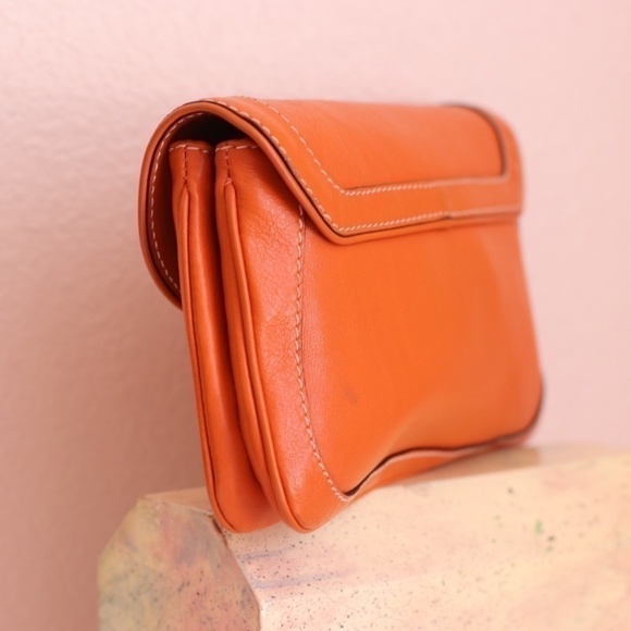 Marc Jacobs Orange Leather Clutch Mini Bag - Picture 4 of 10
